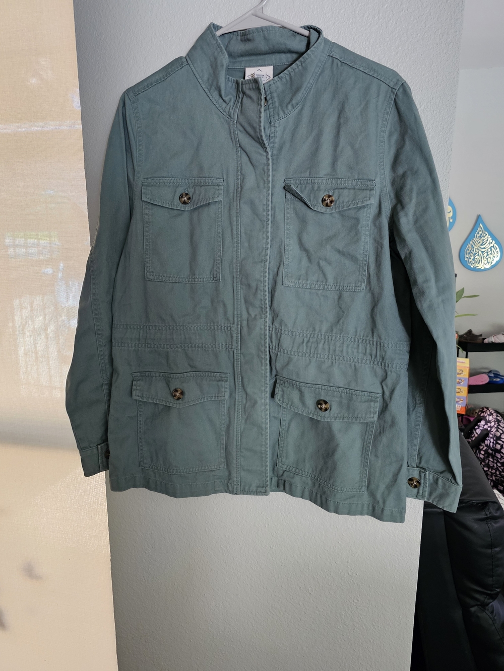 Light Teal Utility Jacket - Picture 2 of 5